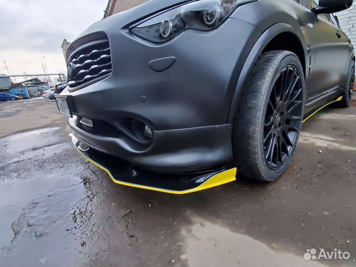 Передний сплиттер nismo для infiniti QX70 FX37