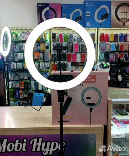 Кольцевая лампа 36 см + штатив