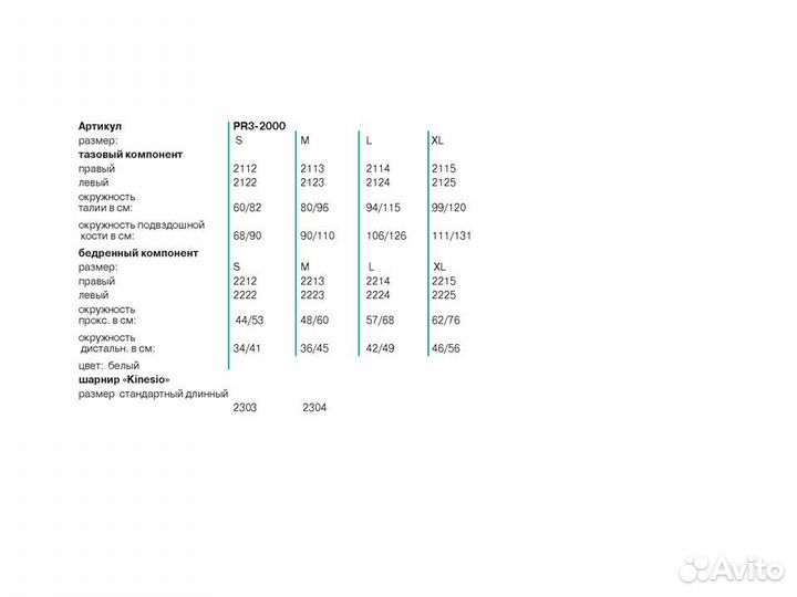 Ортез на тазобедренный сустав hipo правый М