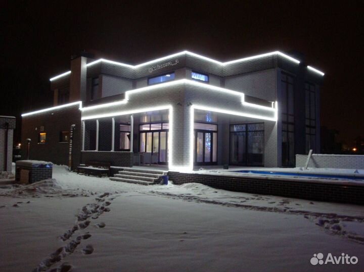 Монтаж уличных гирлянд