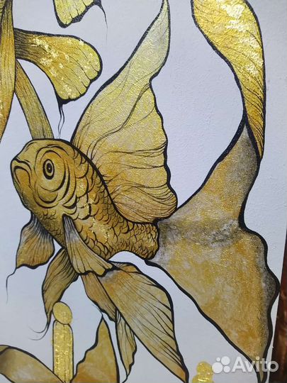 Картина акрилом на фанере 50х90 см 