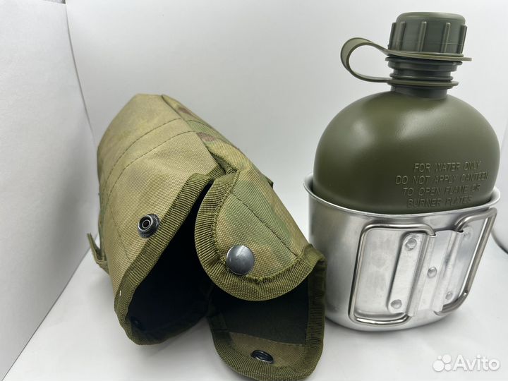 Тактическая фляжка с котелком
