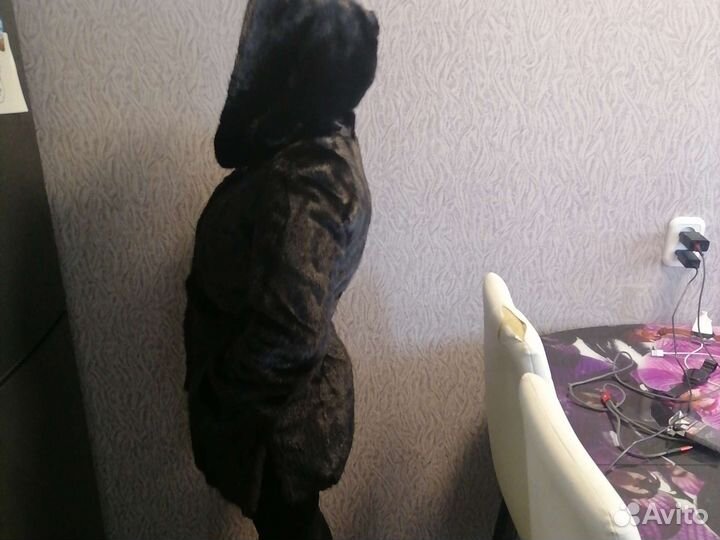 Шуба норковая с капюшоном