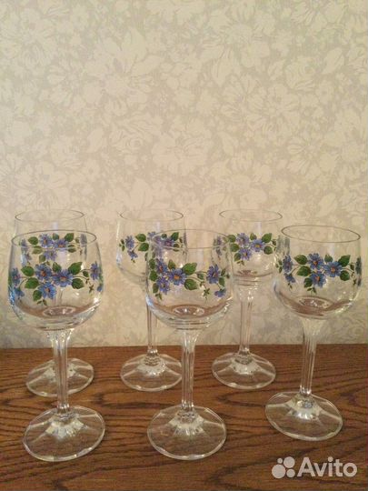 Набор бокалов богемского стекла