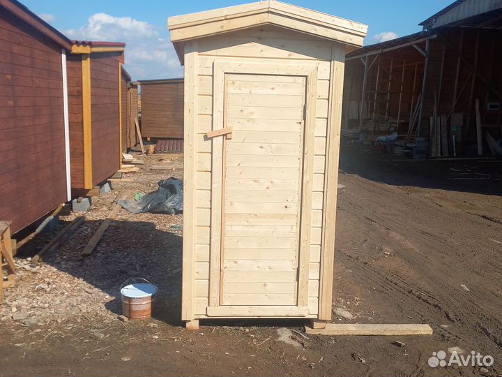 Дачный туалет деревянный с установкой