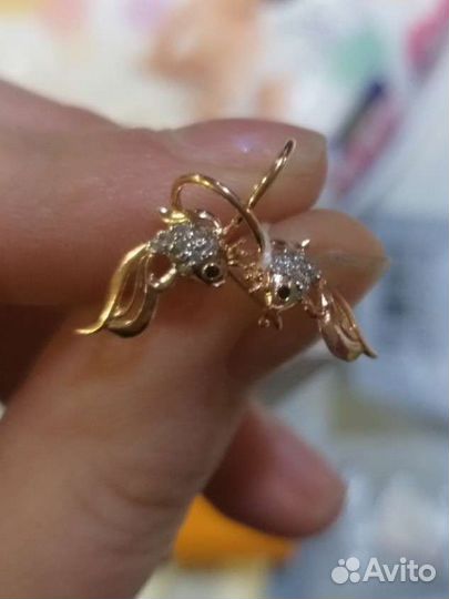 Серьги рыбки