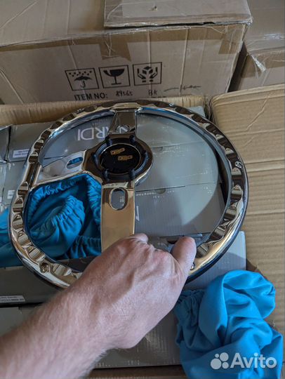 Руль W-power ABS metall chrome glossy black