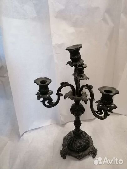 Подсвечник. Канделябр на 4 свечи.Каслинское литьё