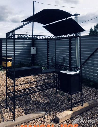 Мангал с крышей