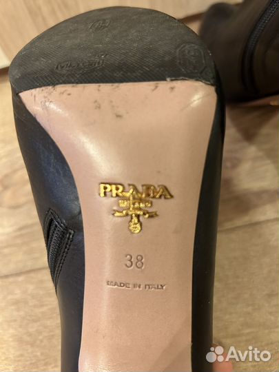 Кожаные ботильоны prada