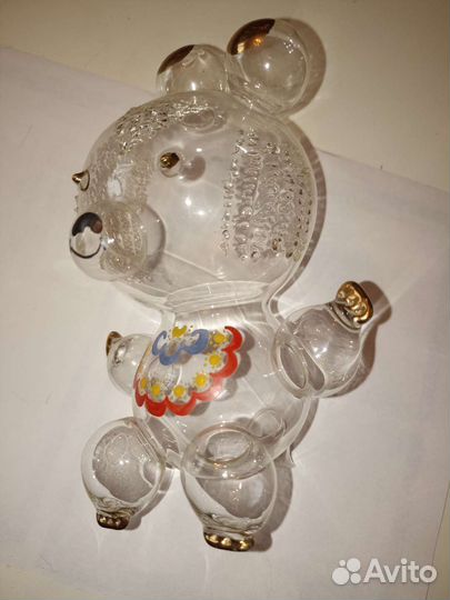 Олимпийский Мишка дутое стекло