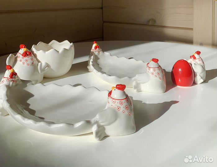 Набор столовой посуды Курочки новый