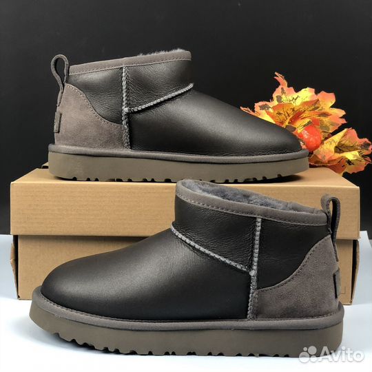 Угги Ugg Classic Ultra Mini Metallic Grey