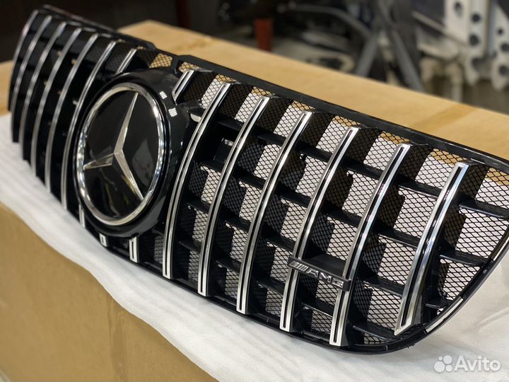 Решетка радиатора с сеткой GT gls 166 хром