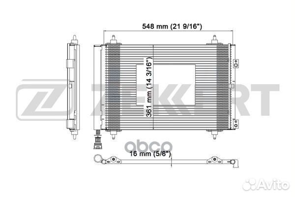 Радиатор конд. Citroen Berlingo II 08- C4 04