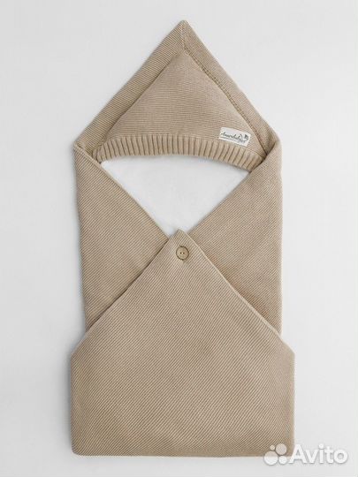 Конверт утепленный вязан. (беж.) 85 см