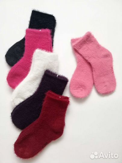 Тёплые, мягкие носки из соболя для детей