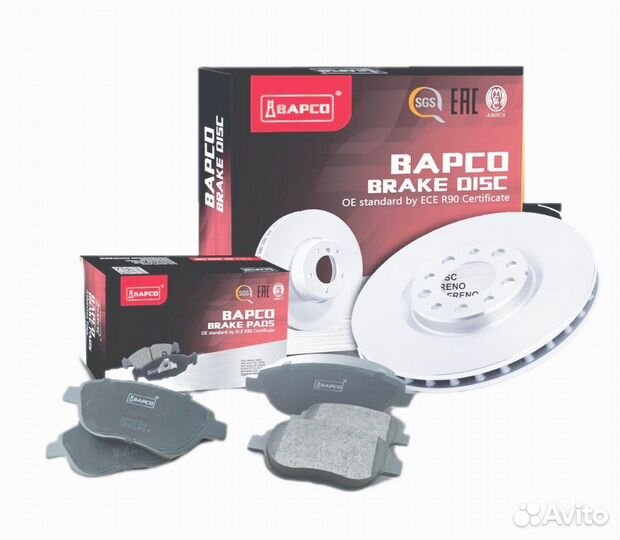 Диск тормозной задний bapco BD0380