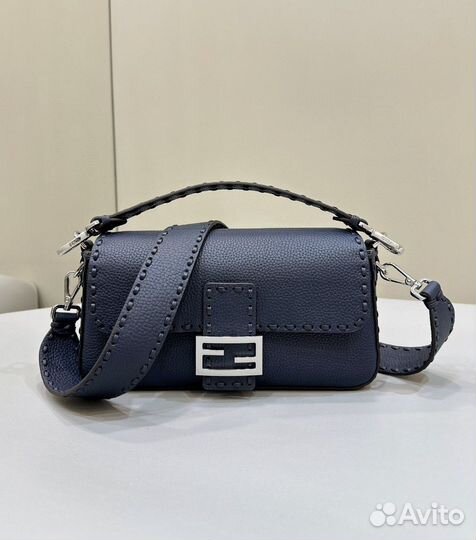 Сумка Fendi Baguette тёмно синяя