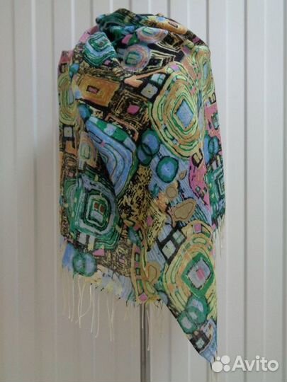Шарф-палантин, натуральная шерсть, много расцветок