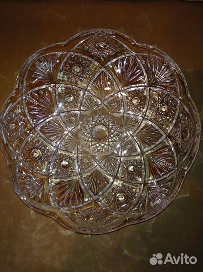 Блюдо-ваза хрусталь СССР
