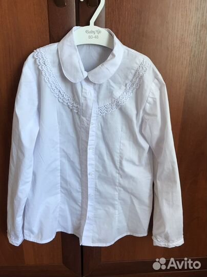 Блузка для девочки 128- 3 штуки разные