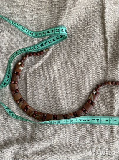 Колье из яшмы, натуральные камни