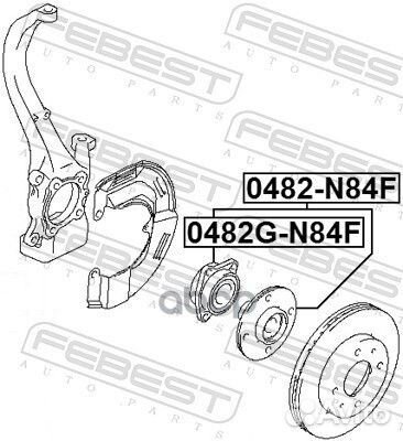 Ступица передняя mitsubishi lancer/mirage CJ 19