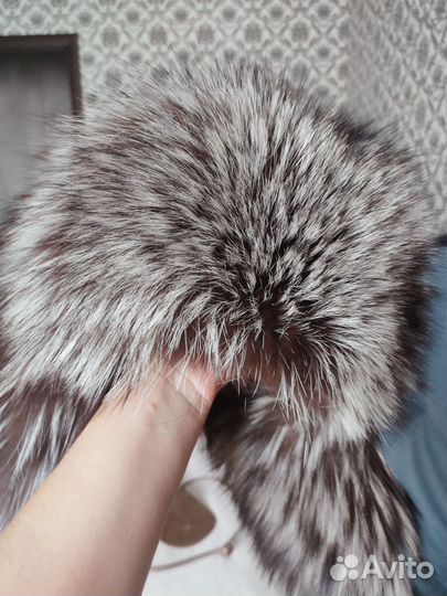 Шапка ушанка из чернобурки