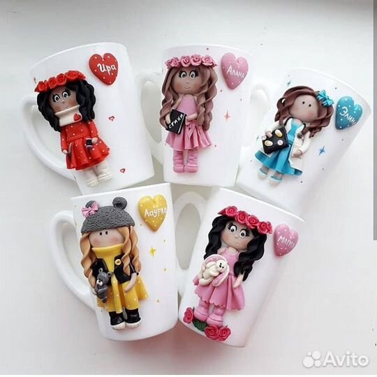 Кружки и ложки из полимерной глины