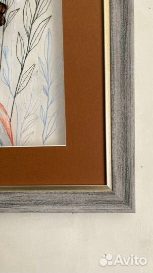 Картина вышитая на фатине