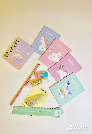 Подарочный набор для девочки с единорогами в пакет