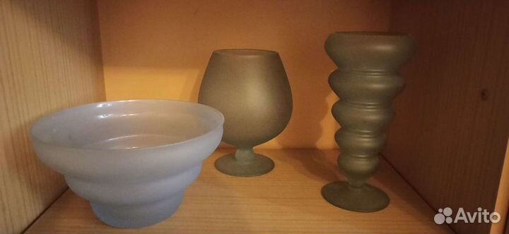 Вазы из цветного стекла