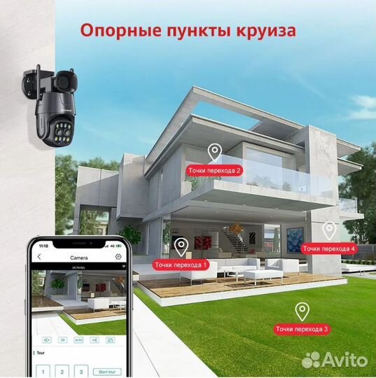 IP Камера boavision 4G/Wi-Fi/LAN PTZ 4*4 Mp зум 10