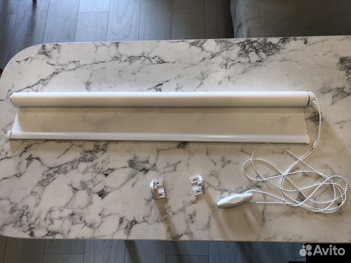 Рулонная штора белая ширина 64 см