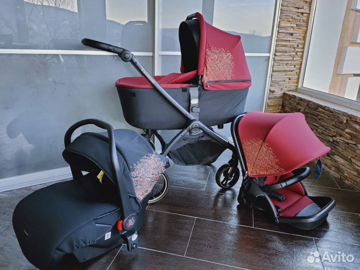 Коляска Luxmom К 92 2 в1 и 3 в1 Красная)