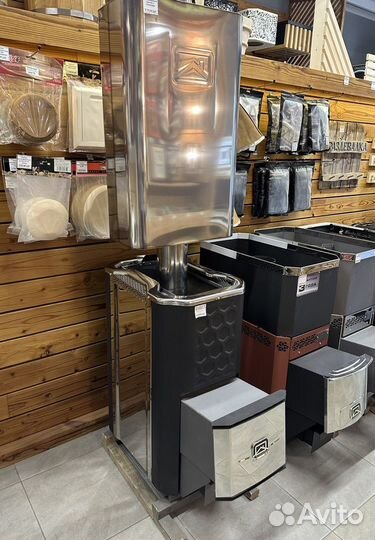 Печь для бани Сахара 16 лк с баком для воды 65л