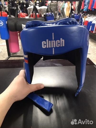Шлем боксерский Clinch olimp blue
