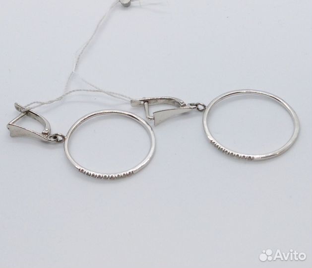 Серьги с природным камнем Золото