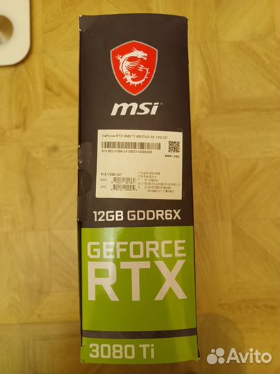 Видеокарта MSI 3080 Ti Ventus 3X 12G OC