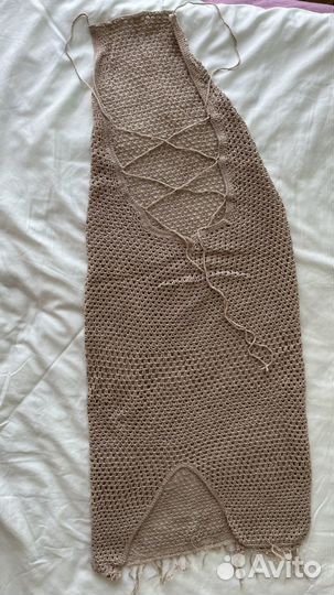 Вязаное пляжное платье, туника. Море