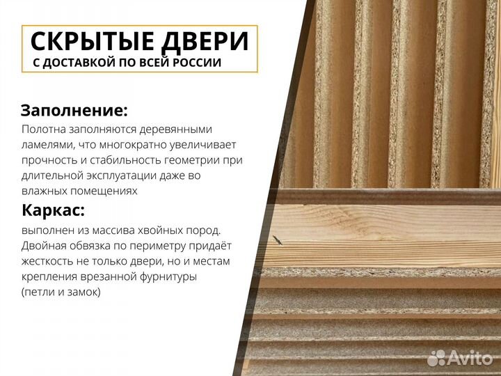 Межкомнатная дверь скрытого монтажа