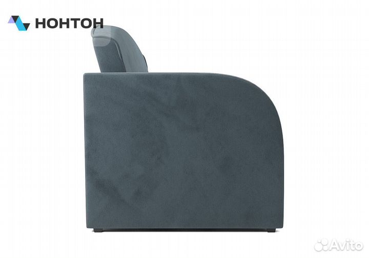 Кресло выкатное Малютка велюр серо-синий