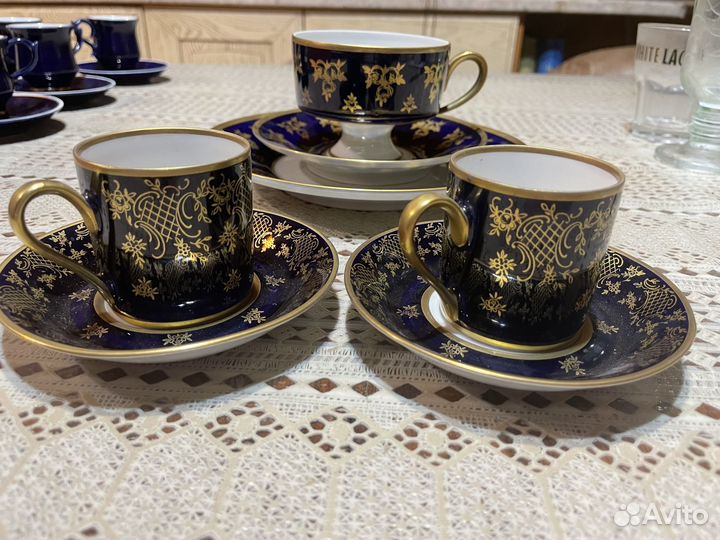 Reichenbach и Wallendorf чайная тройка и кофейная