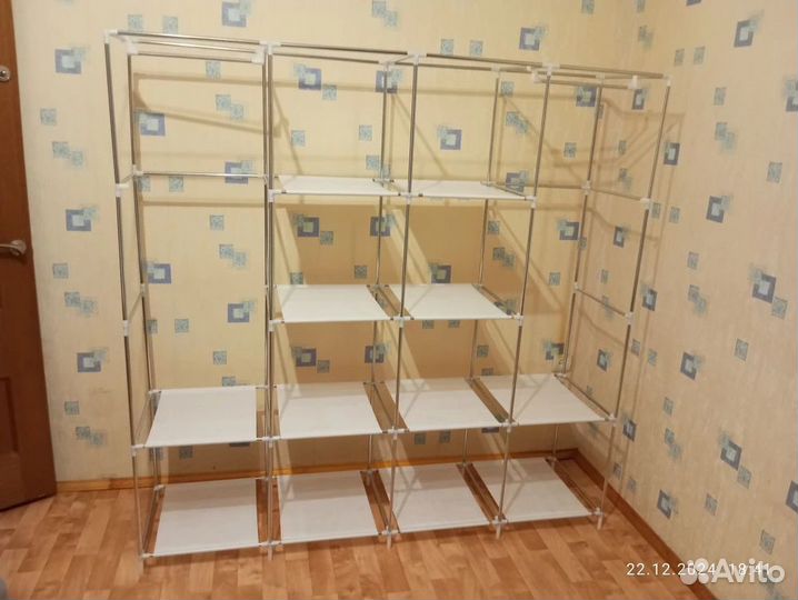 Шкаф тканевый большой для одежды и обуви