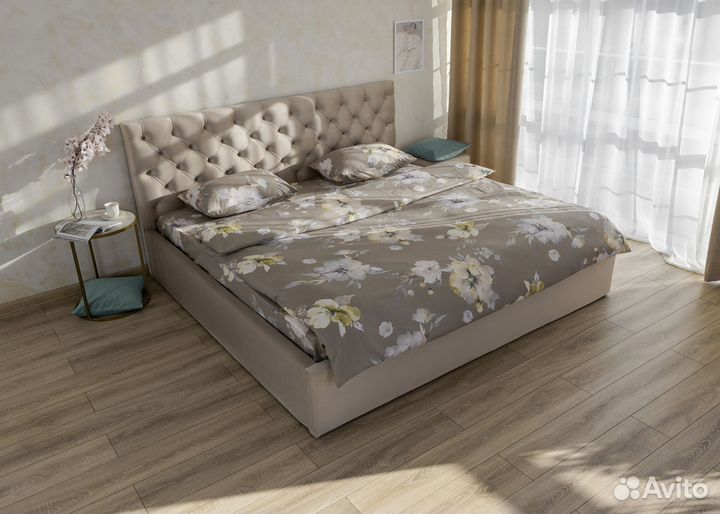 Кровать новая 180х200 кофе велюр Барокко