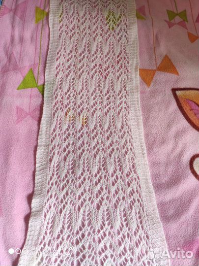 Шарф ажурный, ручной вязки