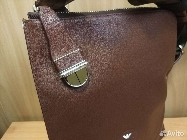 Giorgio Armani мужская сумка цв.шоколад