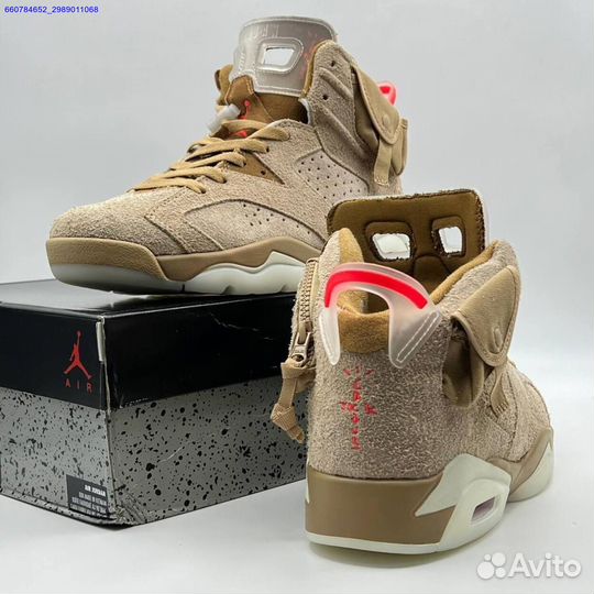 Кроссовки Nike Air Jordan 6 Retro x Travis Scott (Арт.72300)