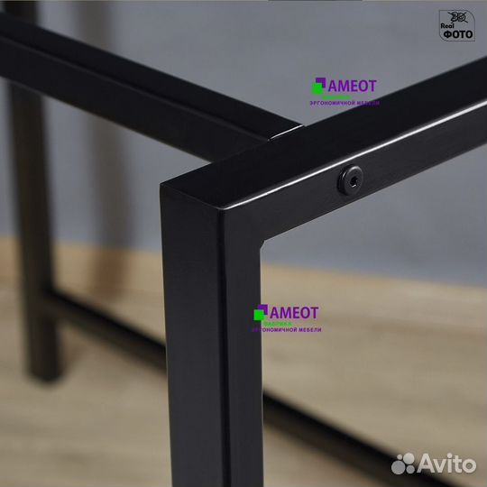 Угловой стол на металлокаркасе Даврит 1Д ш120/г120